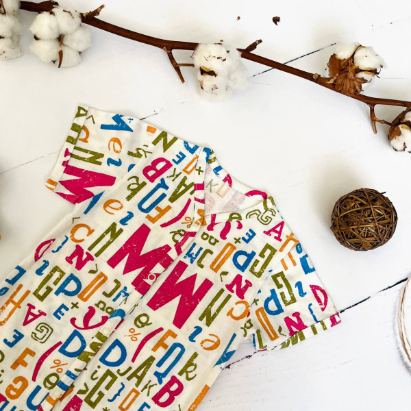 Полукомбинезон - боди для новорожденного из натурального хлопка Bebika (20/18-2)